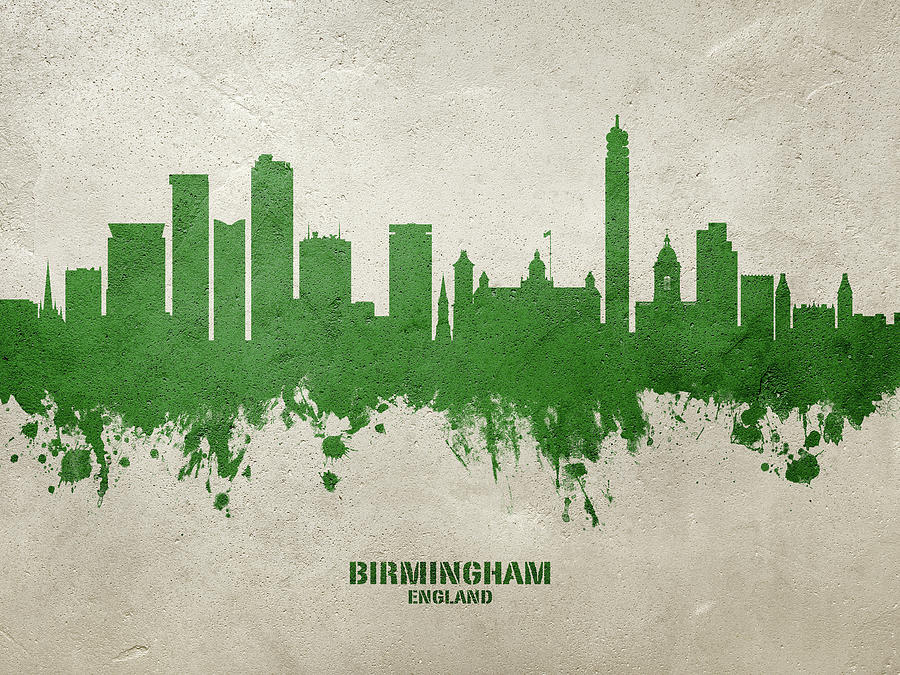 Birmingham England Skyline #43 Digital Art by Michael Tompsett