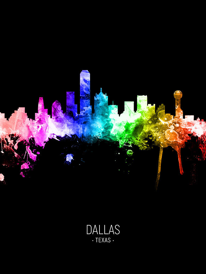 Dallas Texas Skyline #43 Digital Art by Michael Tompsett
