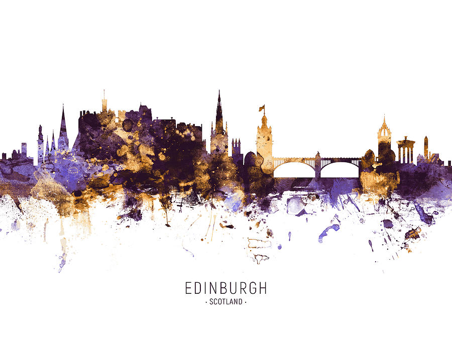 Edinburgh Scotland Skyline #43 Digital Art by Michael Tompsett
