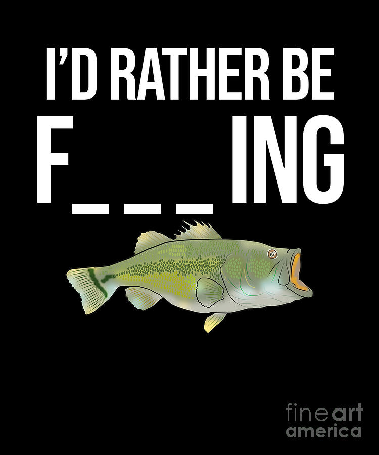 Funny Largemouth Bass Fishing Freshwater Fish Gift Digital Art by Lukas ...