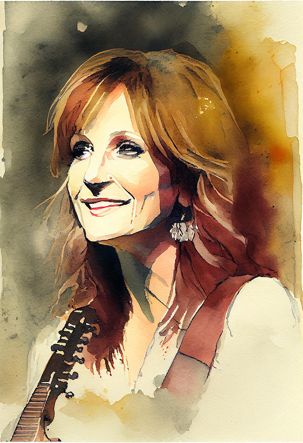 Patty Loveless Watercolour Mixed Media By Tim Hill Fine Art America 