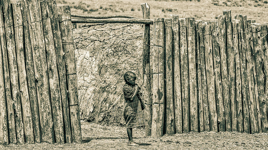 Maasai Girl Toddler Child Africa 4313 Photograph by Amyn Nasser