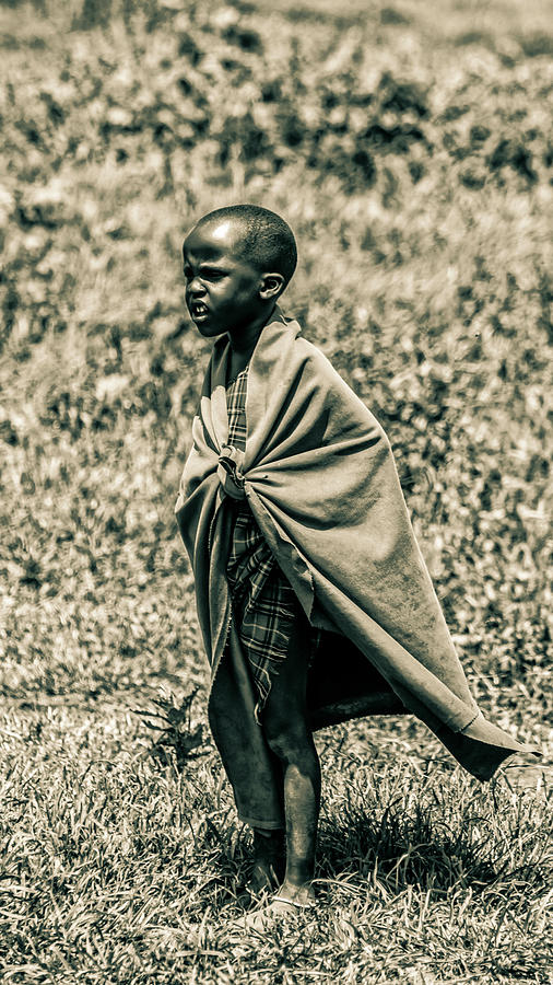 Portrait Maasai Child Ngorongoro Tanzania 4323 Photograph by Amyn Nasser