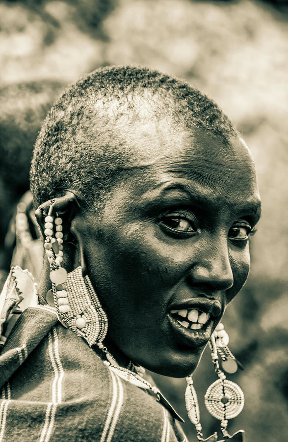 Maasai Warrior Ngorongoro Tanzania 4351 Photograph by Amyn Nasser