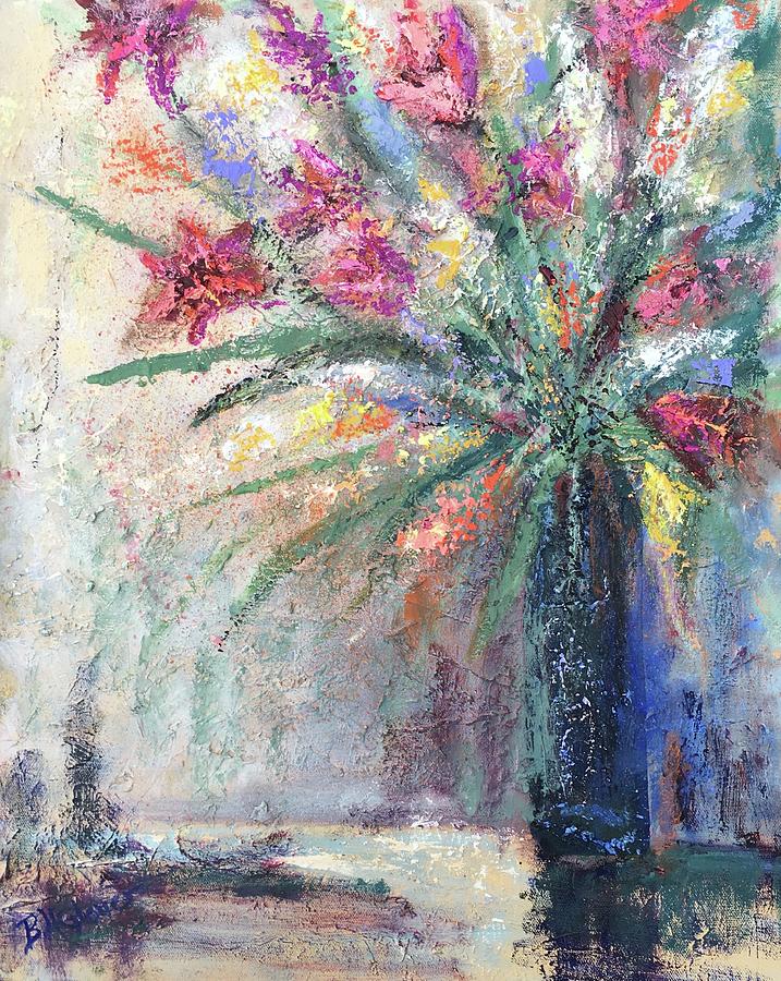 #436 Abstract Flowers #436 Painting by Barbara Hammett Glover