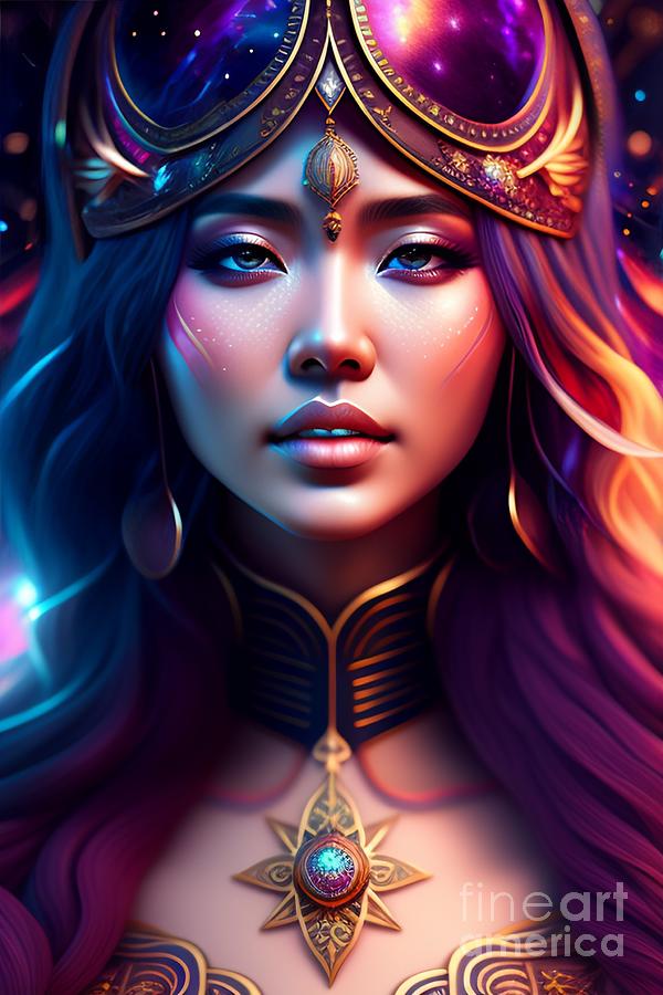 Beautiful cosmic sorceress nebulas galactic Digital Art by Boon Mee ...