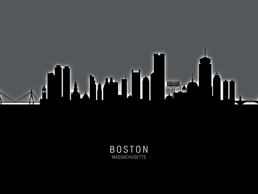 Boston Massachusetts Skyline Digital Art by Michael Tompsett - Fine Art ...