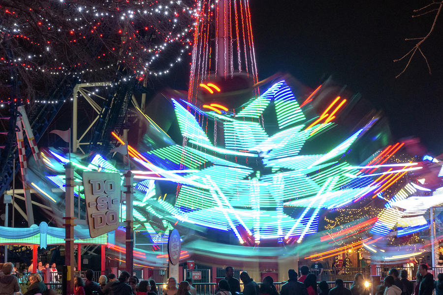 Christmas Time Winterfest Celebration At Carowinds Amusement Par #44 Photograph by Alex Grichenko