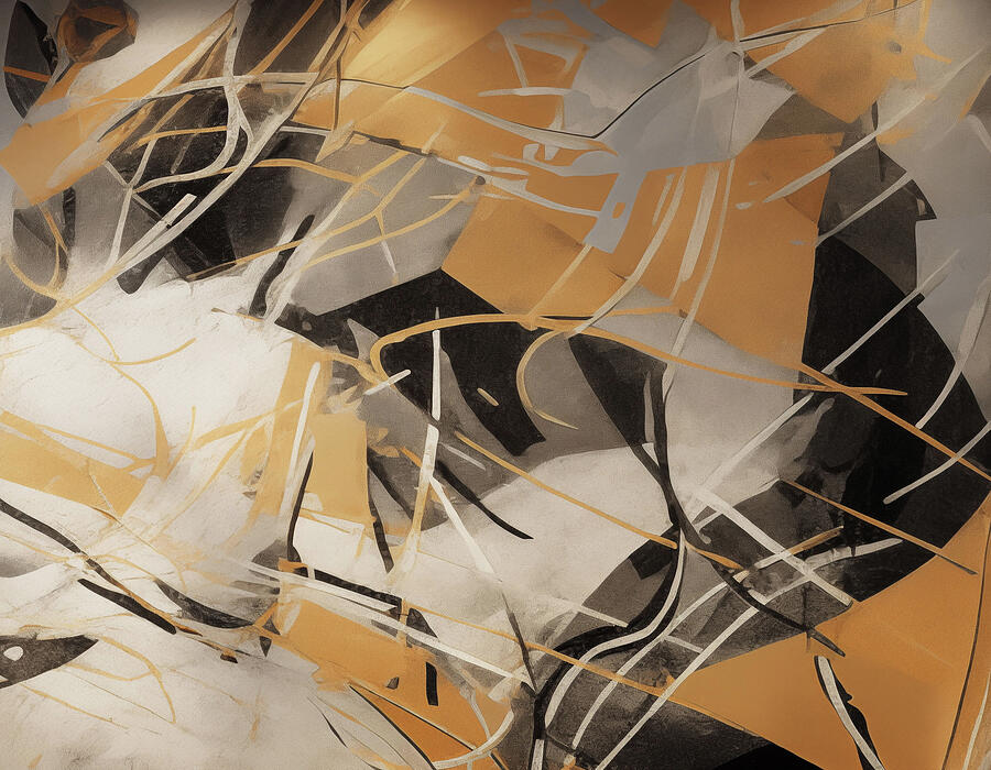 Dynamic Abstract Composition #44 Painting by ModCanvasPrints - Fine Art ...