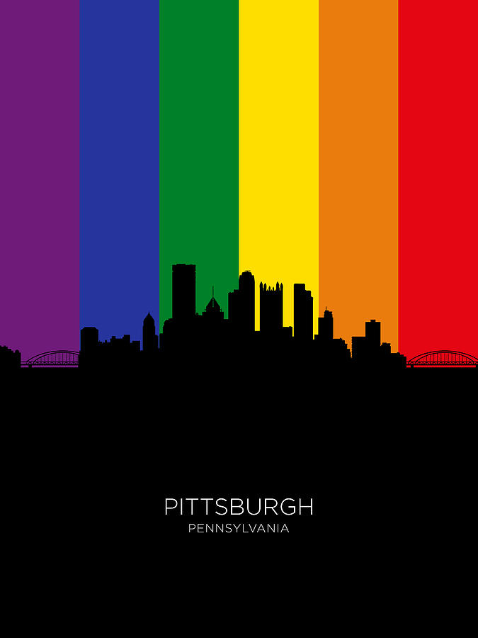Pittsburgh Pennsylvania Skyline #44 Digital Art by Michael Tompsett
