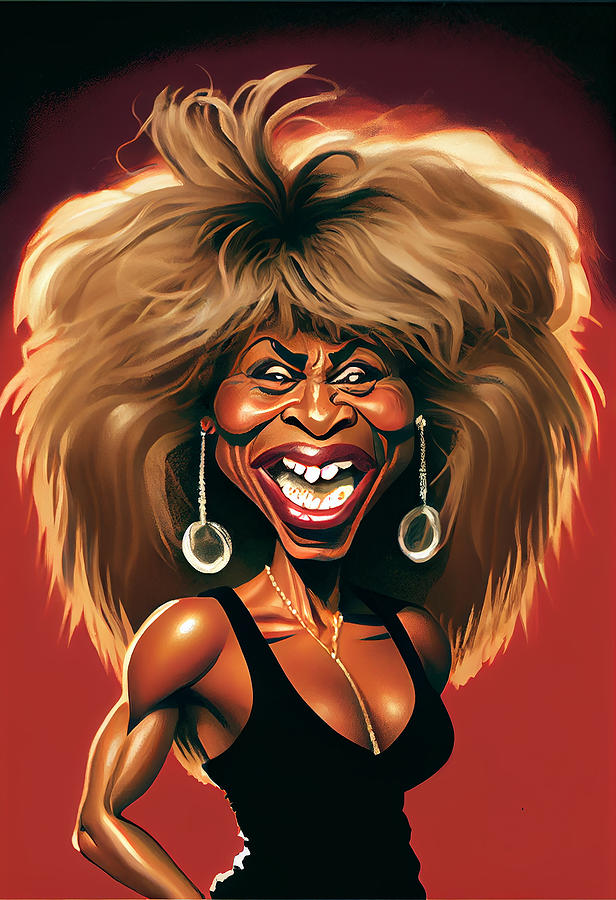 Tina Turner Caricature Mixed Media By Stephen Smith Galleries Pixels 