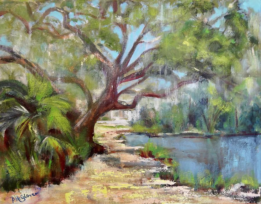 #443 Path by Live Oak #443 Painting by Barbara Hammett Glover