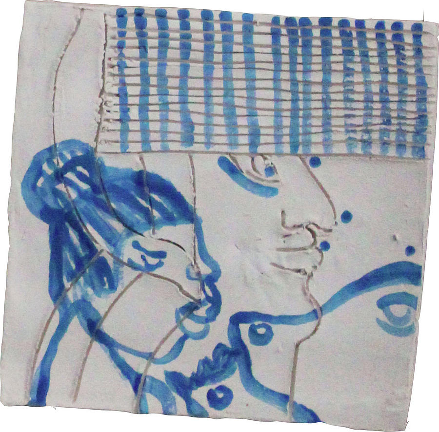 Kintu and Nambi #444 Ceramic Art by Gloria Ssali