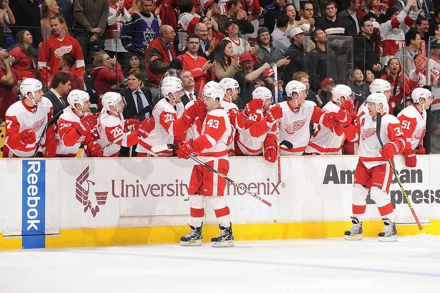 Detroit Red Wings v Los Angeles Kings #45 Photograph by Noah Graham