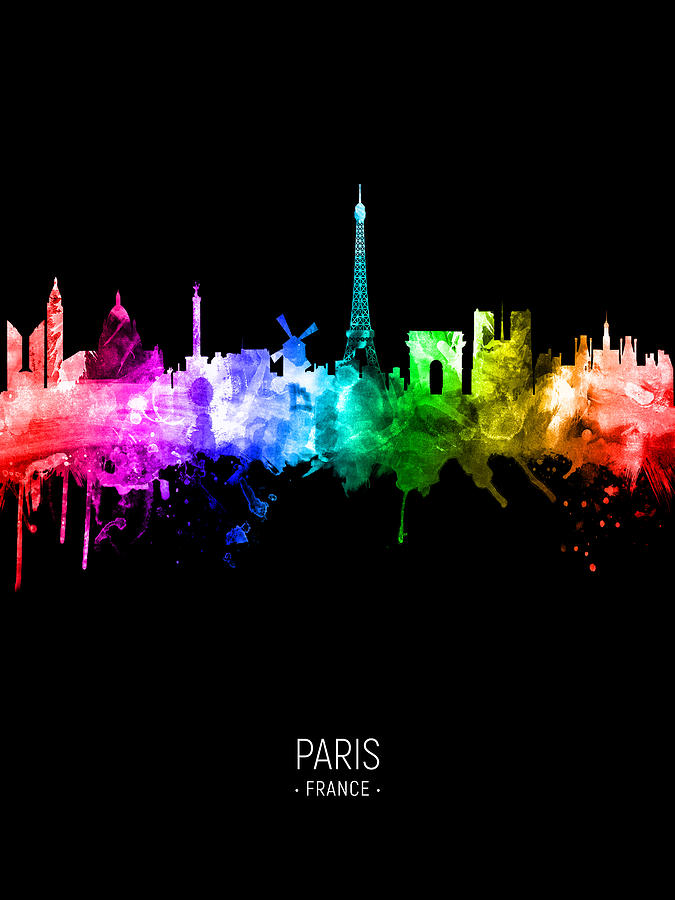 Paris France Skyline #45 Digital Art by Michael Tompsett