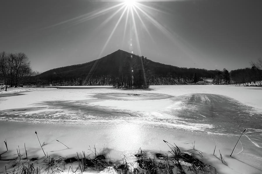Blue Ridge Mountains Sunbeams in Winter Photograph by Norma Brandsberg