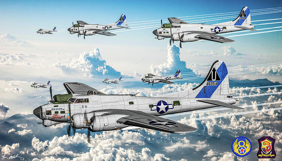 457th Bombardment Group Heavy - Art Digital Art By Tommy Anderson - Pixels