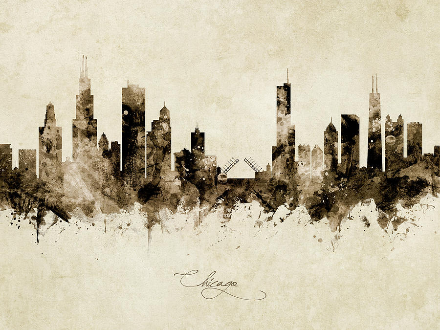 Chicago Photograph - Chicago Illinois Skyline #46 by Michael Tompsett