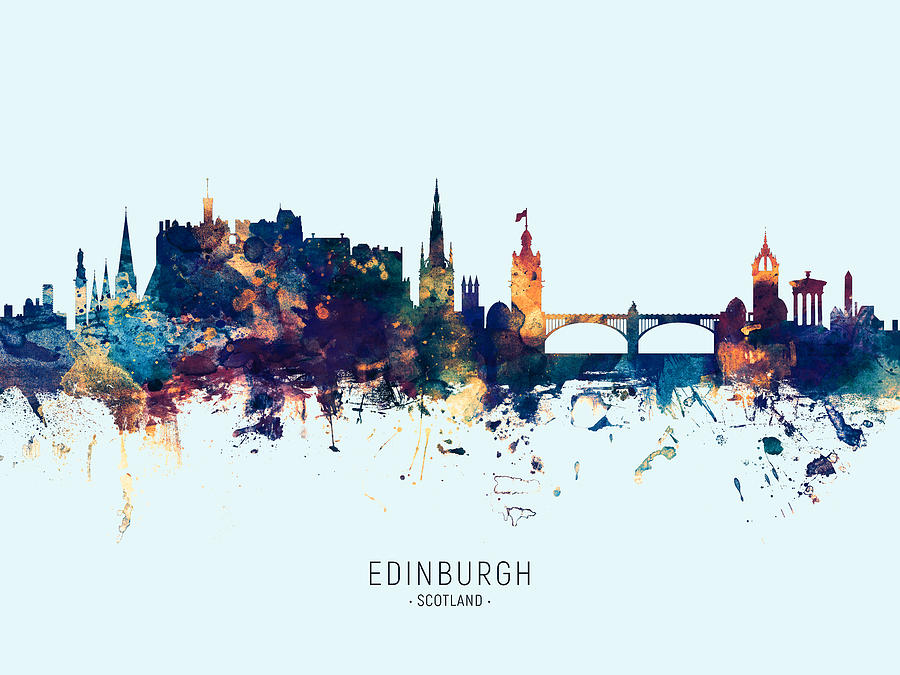 Edinburgh Scotland Skyline #46 Digital Art by Michael Tompsett