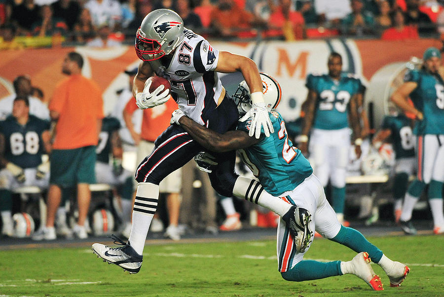 New England Patriots v Miami Dolphins #46 Photograph by Ronald C. Modra