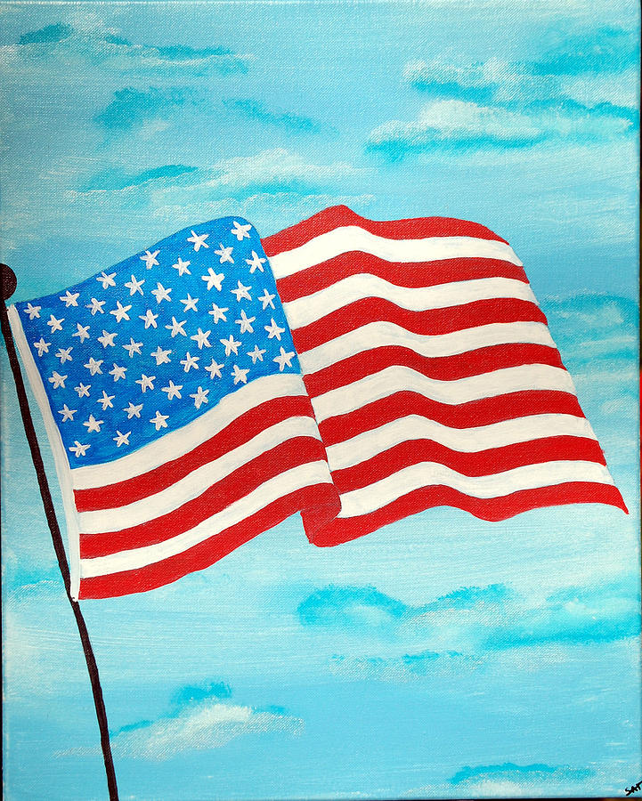 #46 The American Flag Painting by Stephanie Turiano - Fine Art America