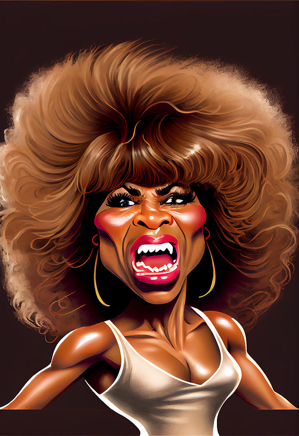 Tina Turner Caricature Mixed Media By Stephen Smith Galleries Fine Art America 