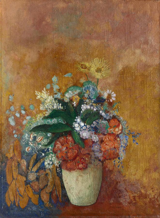 Flower Painting - Vase of Flowers #2 by Odilon Redon