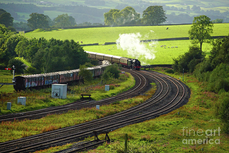 46100 Royal Scot approaching Hellifield. Photograph by David Birchall