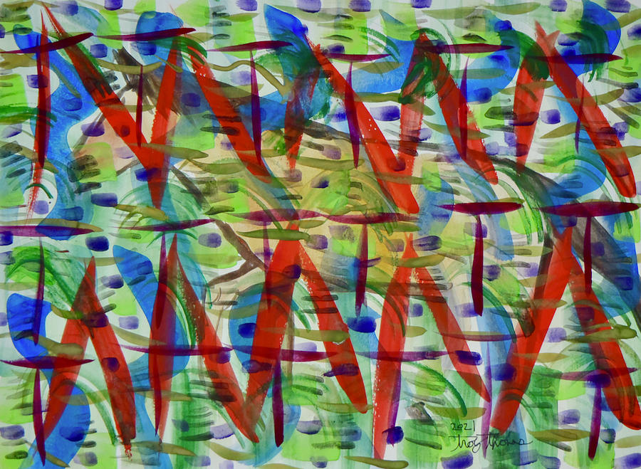 Pattern #467 Painting by Troy Thomas