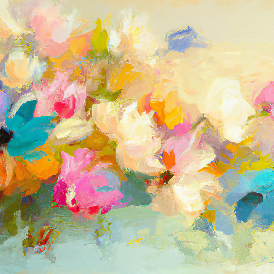 Abstract Flowers - Colorful Floral Art Painting by StellArt Studio ...