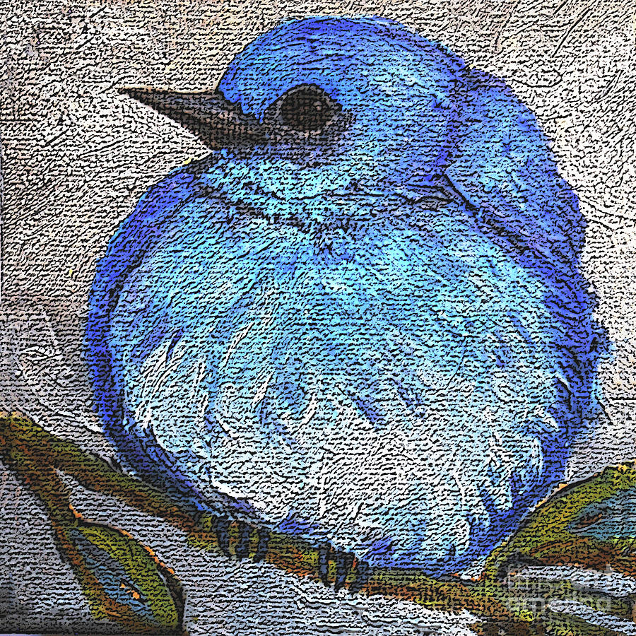 47 Baby Blue bird Painting by Victoria Page