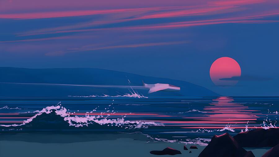 Sunset Painting - Hiroshi Nagai #47 by Hiroshi Nagai