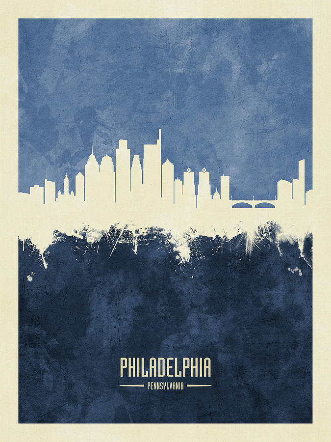 Philadelphia Pennsylvania Skyline #47 Digital Art by Michael Tompsett