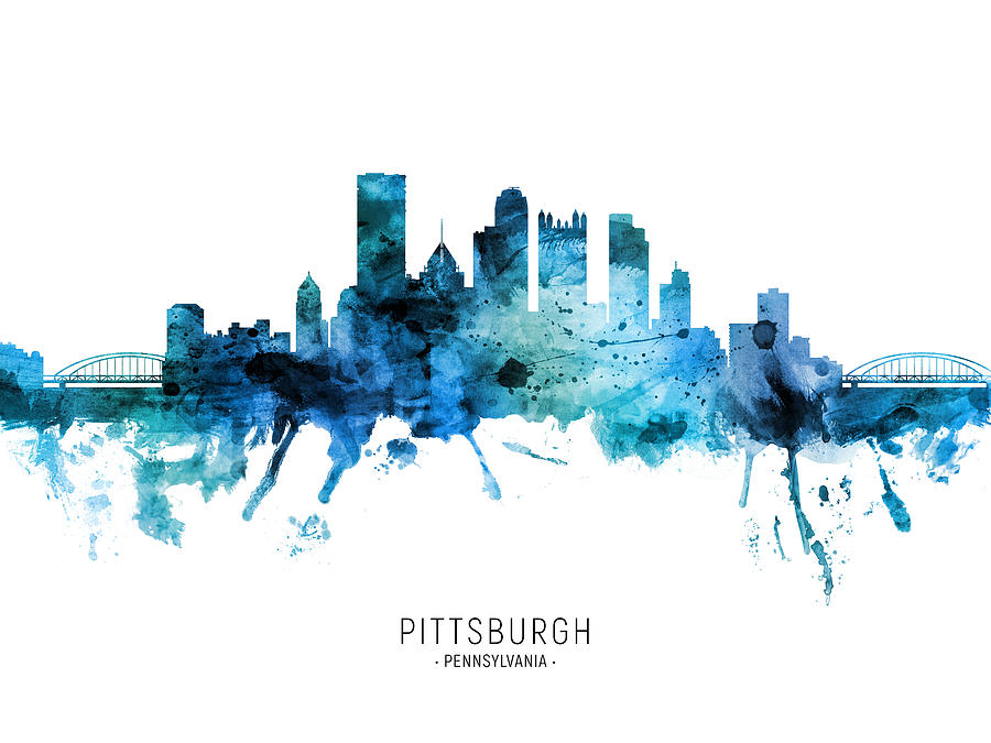 Pittsburgh Pennsylvania Skyline #47 Digital Art by Michael Tompsett