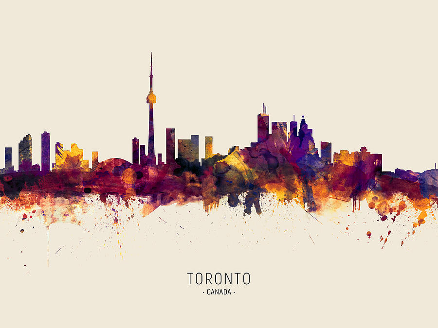 Toronto Canada Skyline #47 Digital Art by Michael Tompsett