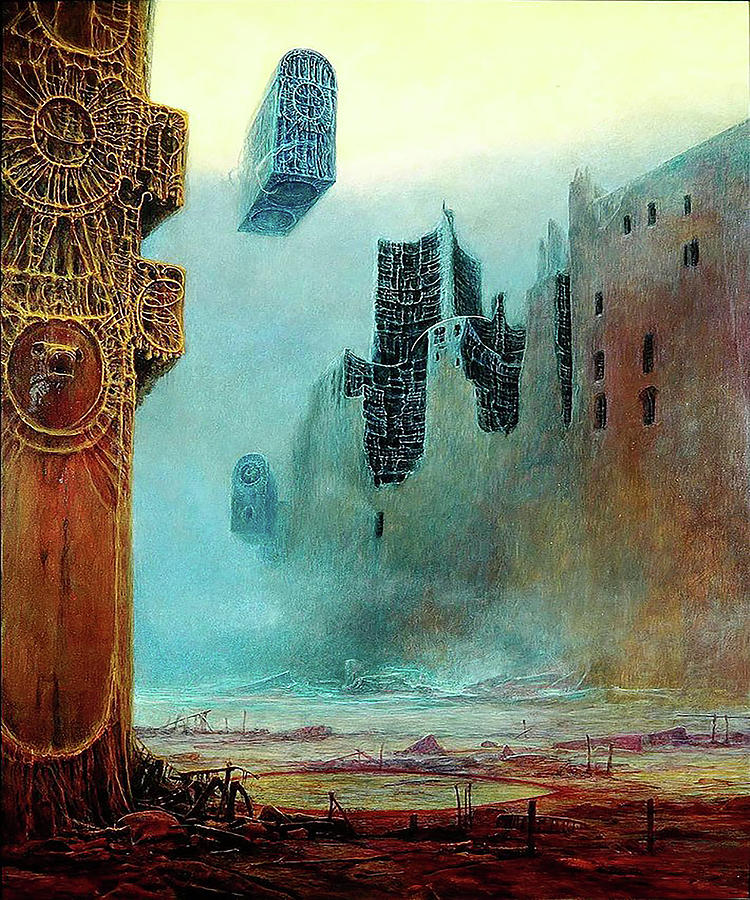 Zdzislaw Beksinski Painting by Vintage Illustrations - Pixels