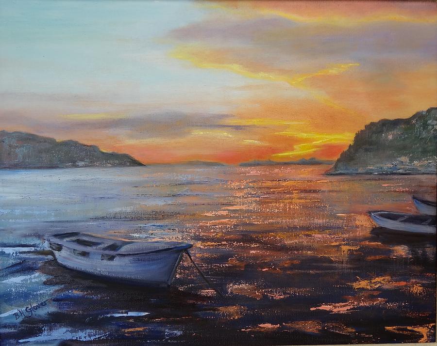#475 Croatian Sunset #475 Painting by Barbara Hammett Glover
