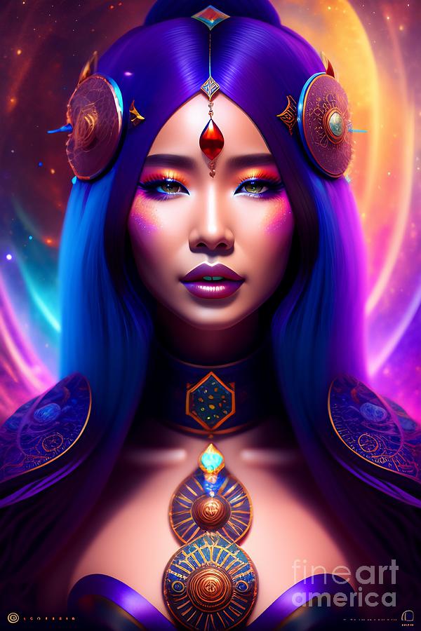 Beautiful cosmic sorceress nebulas galactic Digital Art by Boon Mee ...