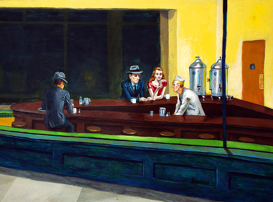 Edward Hopper Painting by Fatima Khettab - Fine Art America