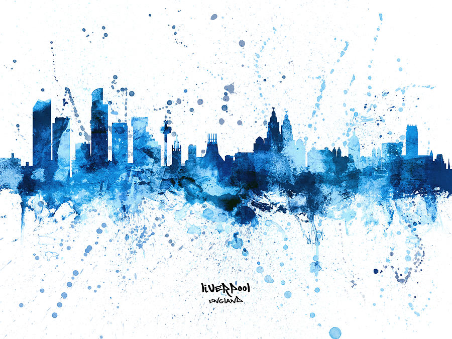 Liverpool England Skyline Digital Art by Michael Tompsett - Pixels