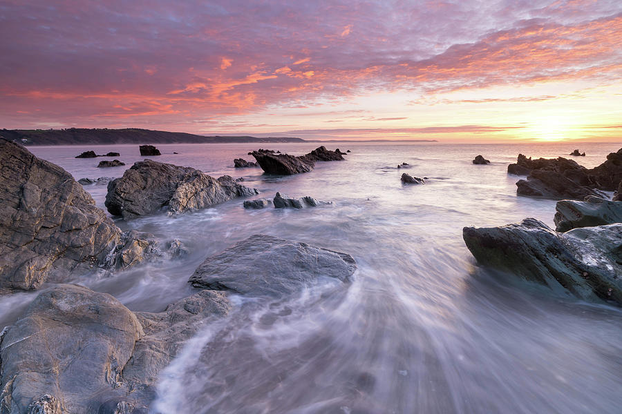 Hannafore Beach Looe Photograph by Cornwall Photo Art - Pixels