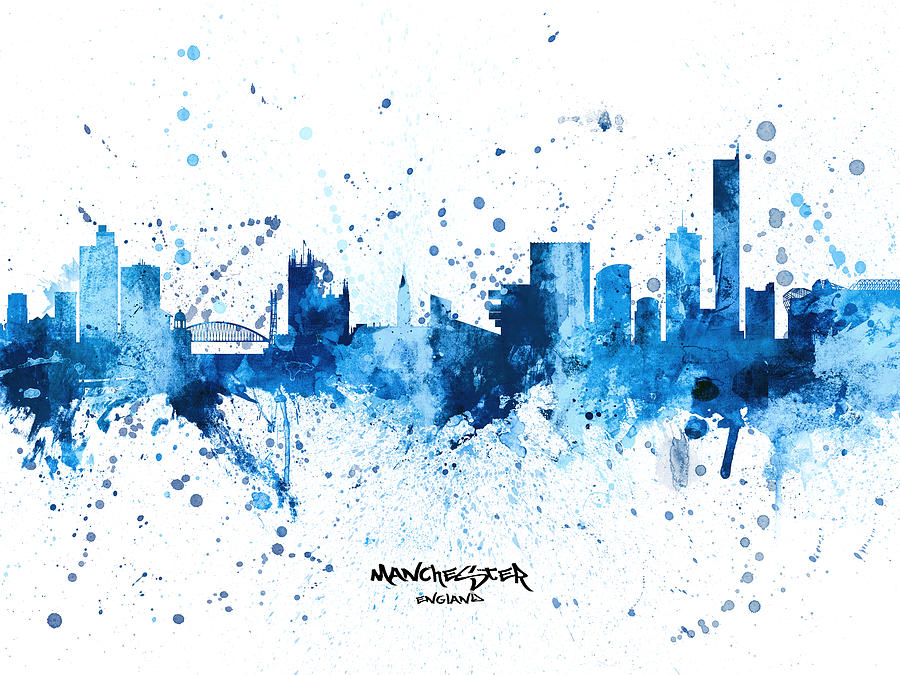 Manchester England Skyline Digital Art by Michael Tompsett - Pixels