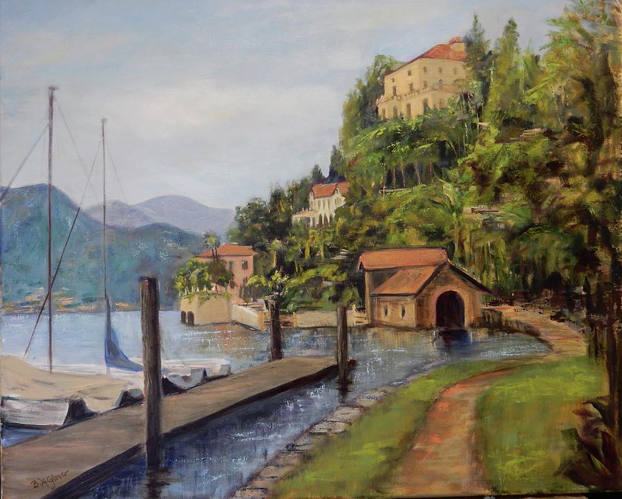 #483 Walk Along Lake Orta, Italy    #483 Painting by Barbara Hammett Glover