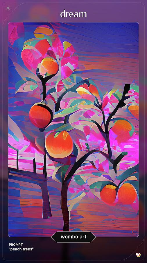 Peach Trees Digital Art by Denise F Fulmer