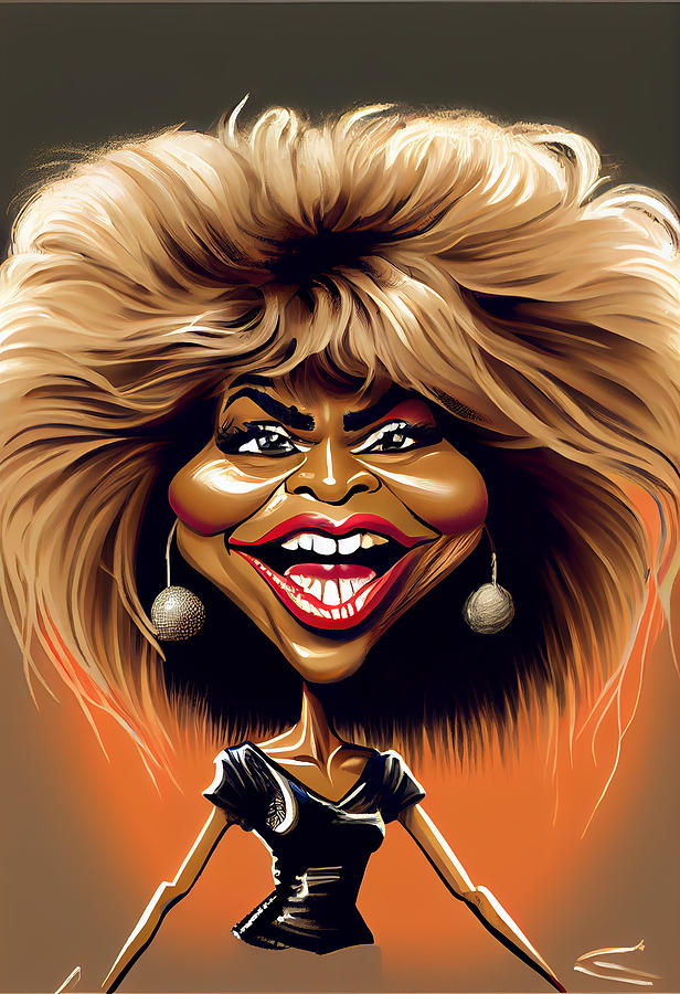 Tina Turner Caricature Mixed Media By Stephen Smith Galleries Pixels 