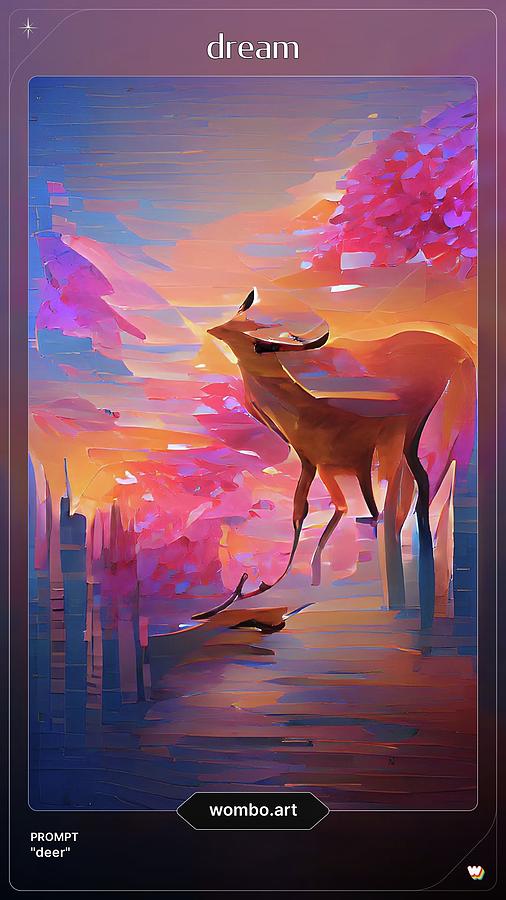 Deer Digital Art by Denise F Fulmer