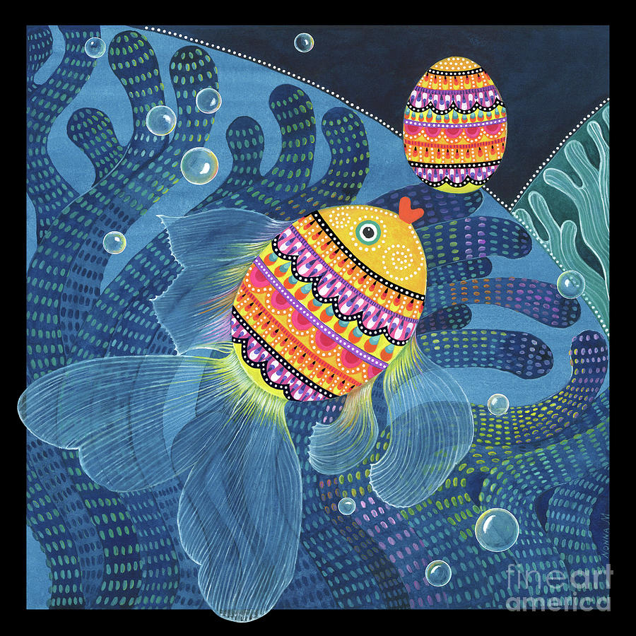 Fish Painting - 4.A Great Contemplation by Nonna Mynatt