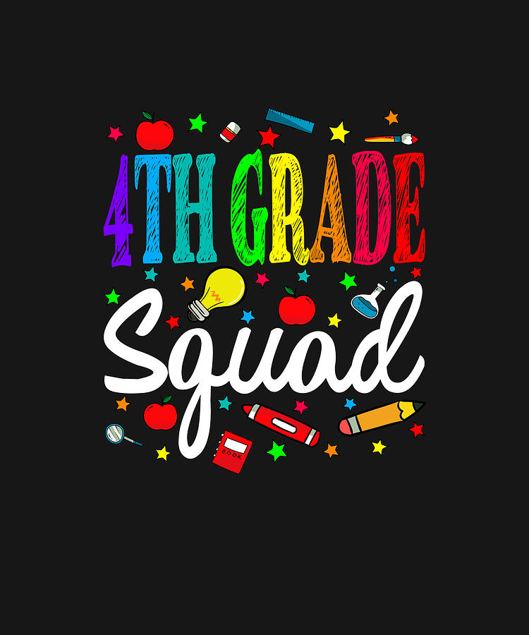 4th Grade Squad Back To School Drawing by ThePassionShop - Fine Art America