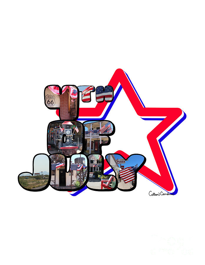 4th Of July Big Letter Star Digital Art by Colleen Cornelius