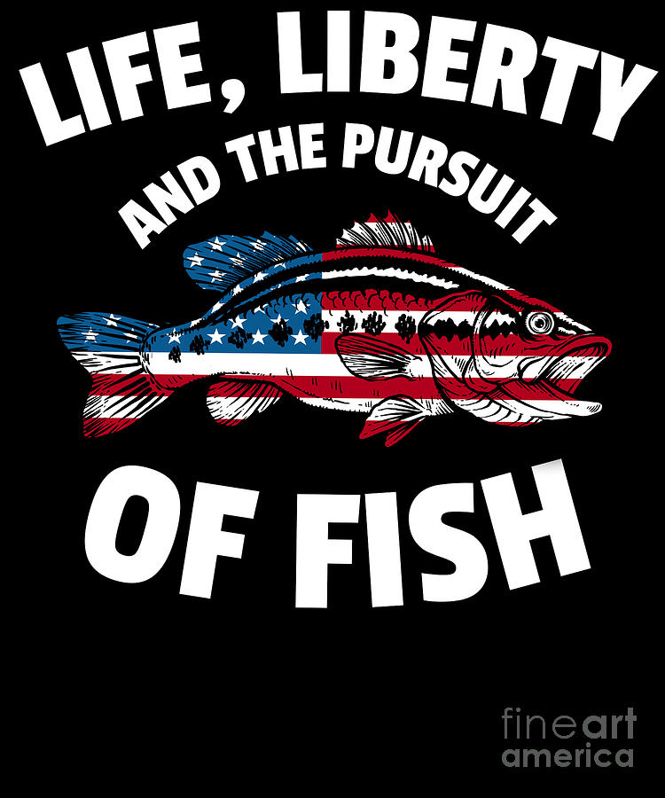 Bass Fishing - American Flag - Fourth Of July Poster for Sale by